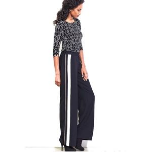 Apt 9 Women 6-16 Pants Tuxedo Stripe Wide-Leg NEW!